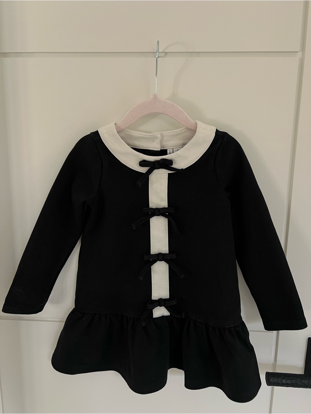 Janie and Jack Black and White Bow-Trim Formal Dress